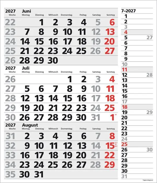 Bild: 9783819302145 | 3-Monats-Planer XL Combi 2027 | Verlag Korsch | Kalender | 12 S.