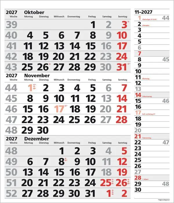 Bild: 9783819302145 | 3-Monats-Planer XL Combi 2027 | Verlag Korsch | Kalender | 12 S.