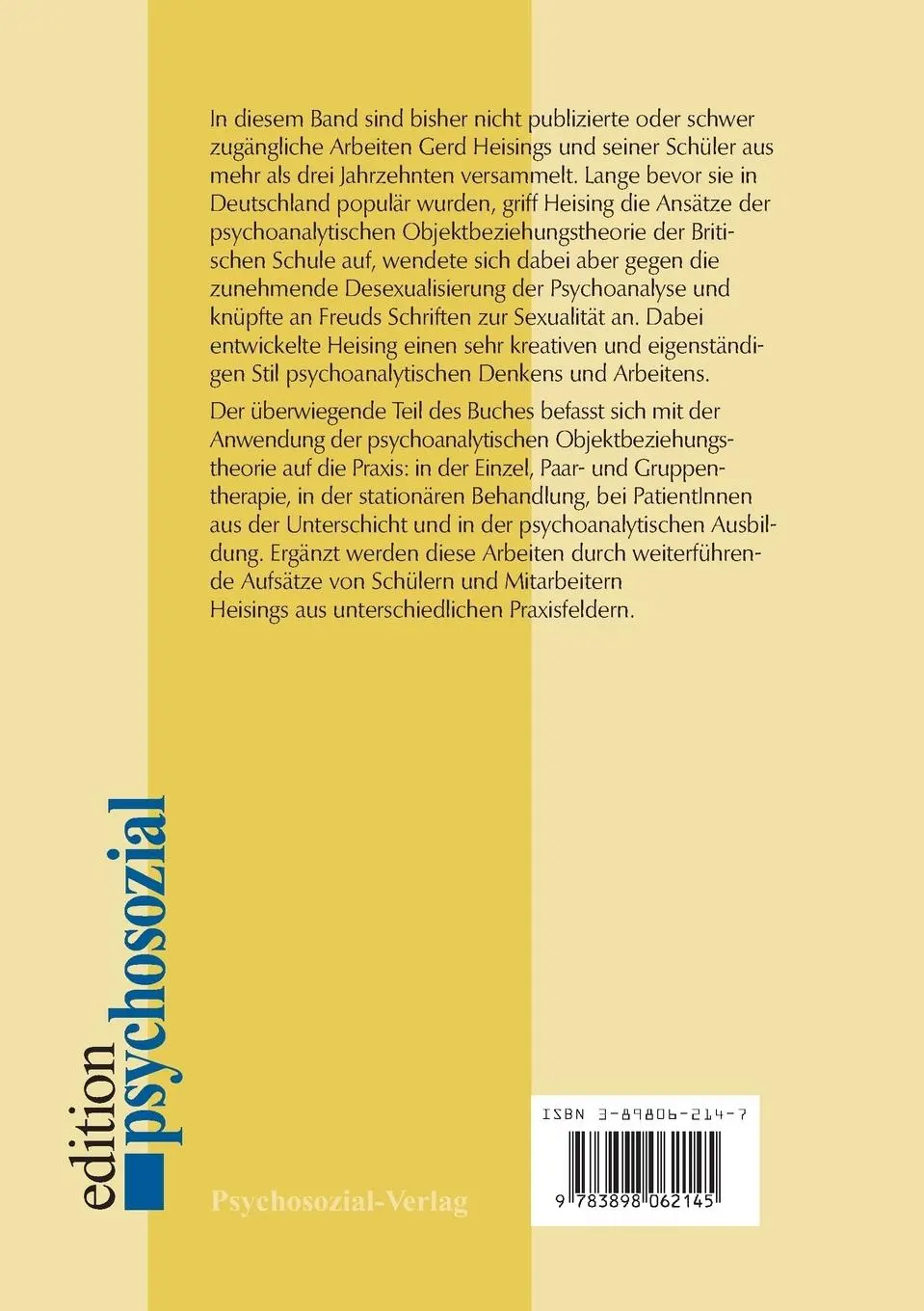 Rückseite: 9783898062145 | Zur Attraktivität des 'bösen Objekts' | Gerd Heising (u. a.) | Buch