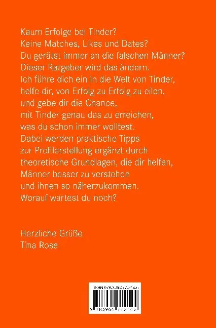 Bild: 9783964772145 | Tinder Dating für Frauen! Erotischer Ratgeber | Tina Rose | Buch