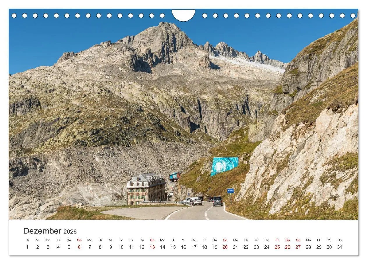 Bild: 9783457332245 | Schweizer Alpenpässe (Wandkalender 2026 DIN A4 quer), CALVENDO...