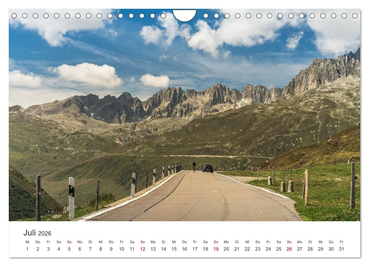 Bild: 9783457332245 | Schweizer Alpenpässe (Wandkalender 2026 DIN A4 quer), CALVENDO...