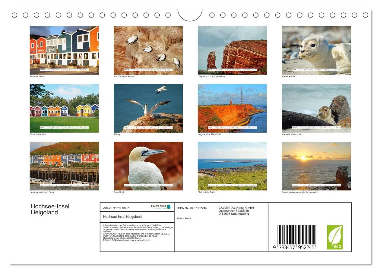 Bild: 9783457952245 | Hochsee-Insel Helgoland (Wandkalender 2026 DIN A4 quer), CALVENDO...