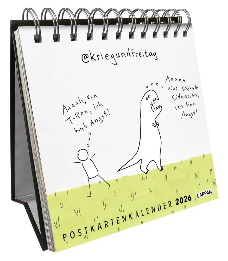 Cover: 9783830322245 | kriegundfreitag: Postkartenkalender 2026 | @Kriegundfreitag | Kalender