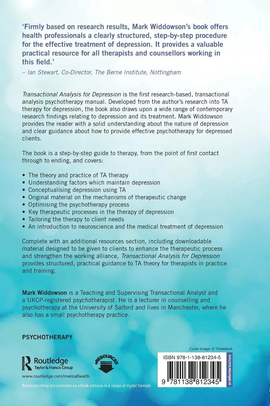 Rückseite: 9781138812345 | Transactional Analysis for Depression | Mark Widdowson | Taschenbuch