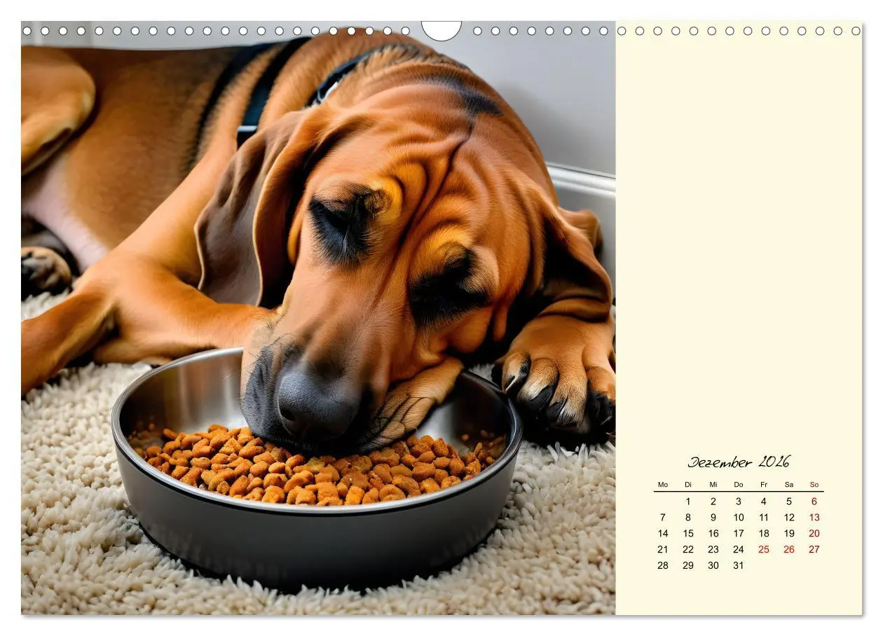 Bild: 9783457252345 | Bloodhound - Mächtige Spürnase (Wandkalender 2026 DIN A3 quer),...