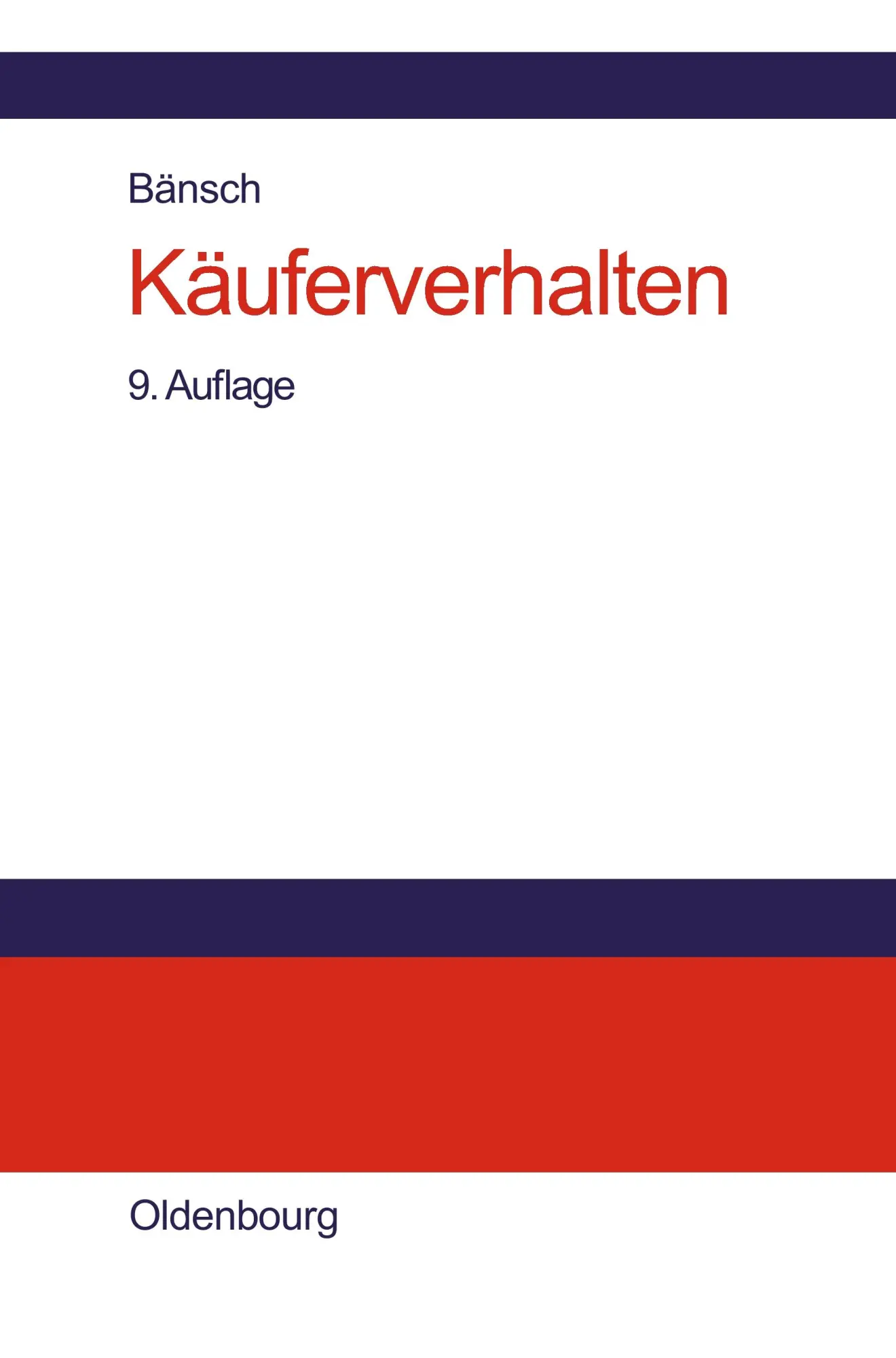 Cover: 9783486272345 | Käuferverhalten | Axel Bänsch | Buch | 280 S. | Deutsch | 2002