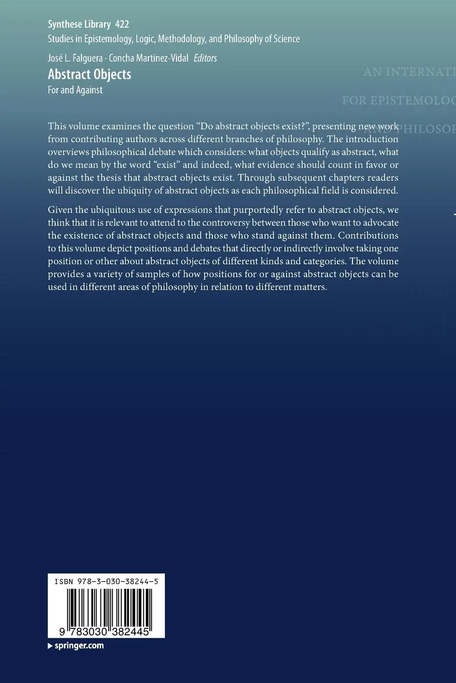 Rückseite: 9783030382445 | Abstract Objects | For and Against | José L. Falguera (u. a.) | Buch
