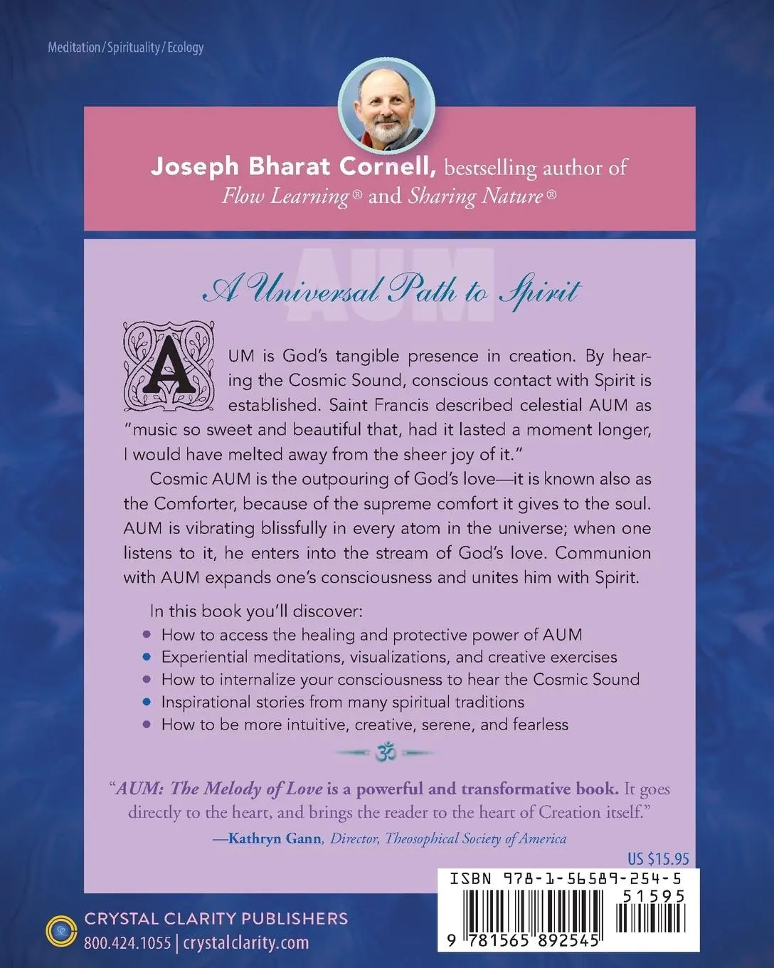 Rückseite: 9781565892545 | AUM | The Melody of Love | Joseph Bharat Cornell | Taschenbuch | 2013