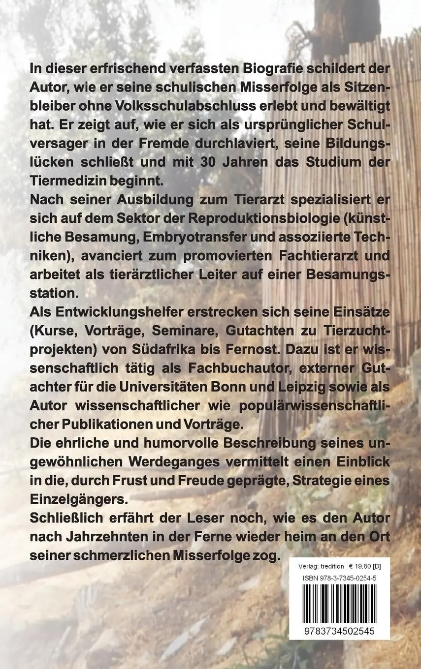 Rückseite: 9783734502545 | Memoiren eines Sitzenbleibers | Albert Görlach | Buch | 196 S. | 2016