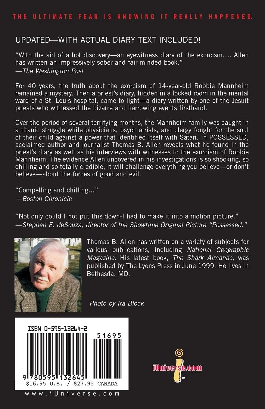 Rückseite: 9780595132645 | Possessed | The True Story of an Exorcism | Thomas B. Allen | Buch