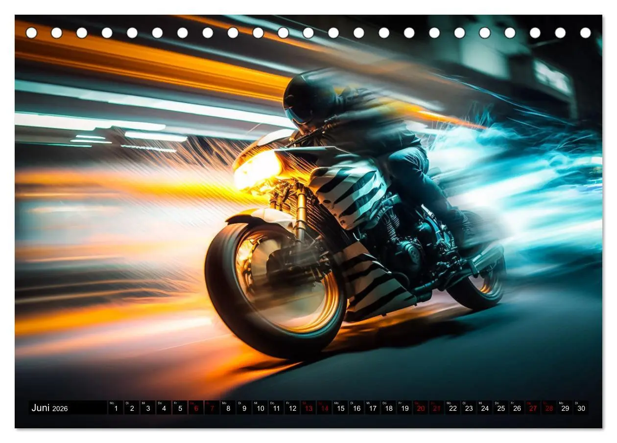 Bild: 9783457532645 | Motorrad Speed (Tischkalender 2026 DIN A5 quer), CALVENDO...