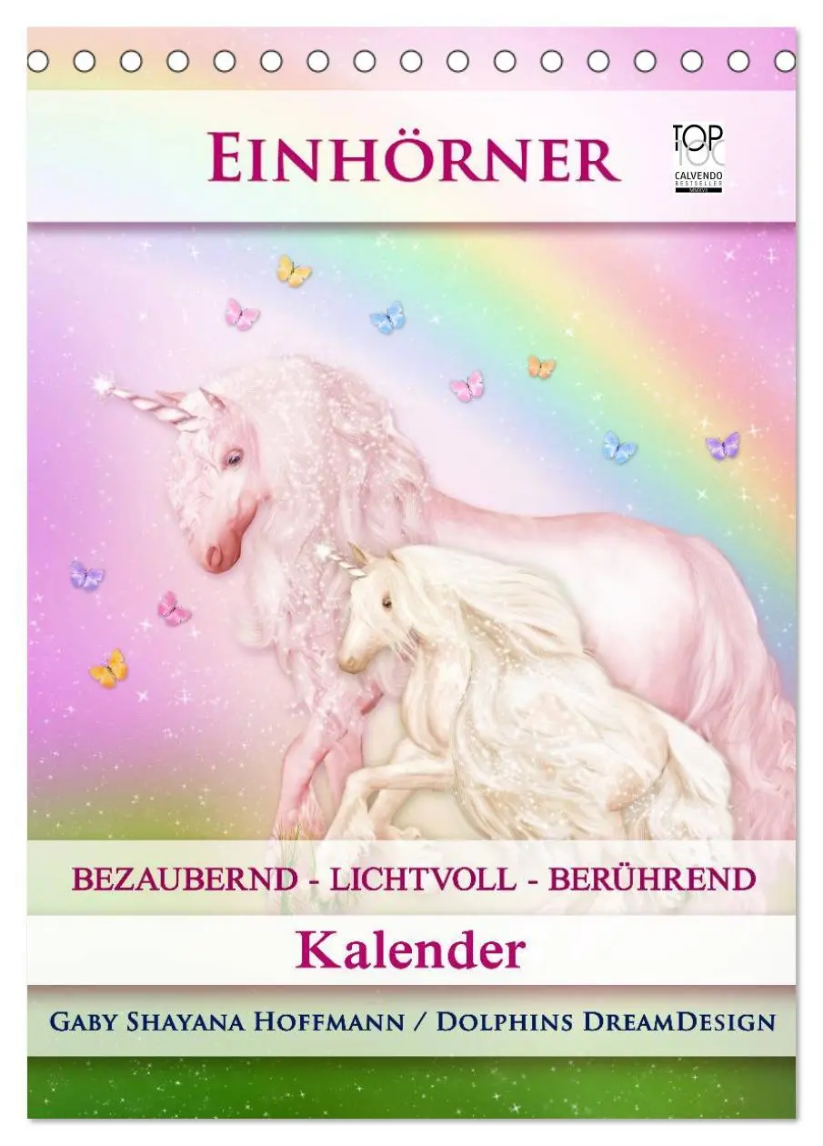 Cover: 9783516482645 | Einhörner - Kalender (Tischkalender 2026 DIN A5 hoch), CALVENDO...
