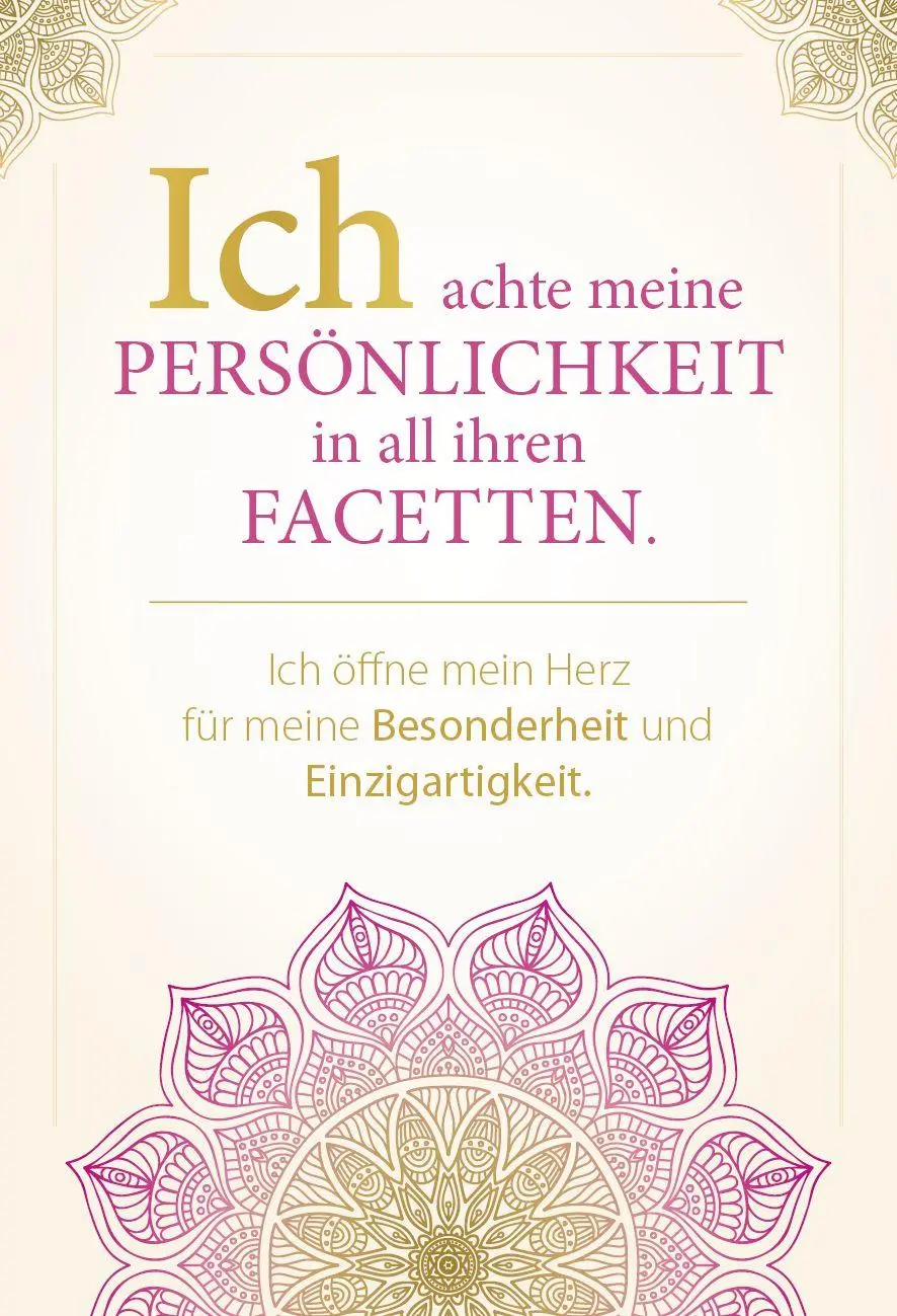 Bild: 9783843492645 | Sei du selbst, und lebe deine ganze Kraft - Meditationskarten für...