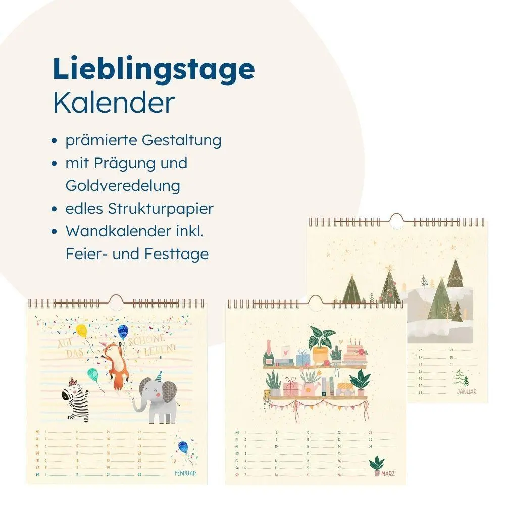 Bild: 9783986362645 | Wandkalender quadratisch 2027 Lieblingstage | Wandkalender | Original