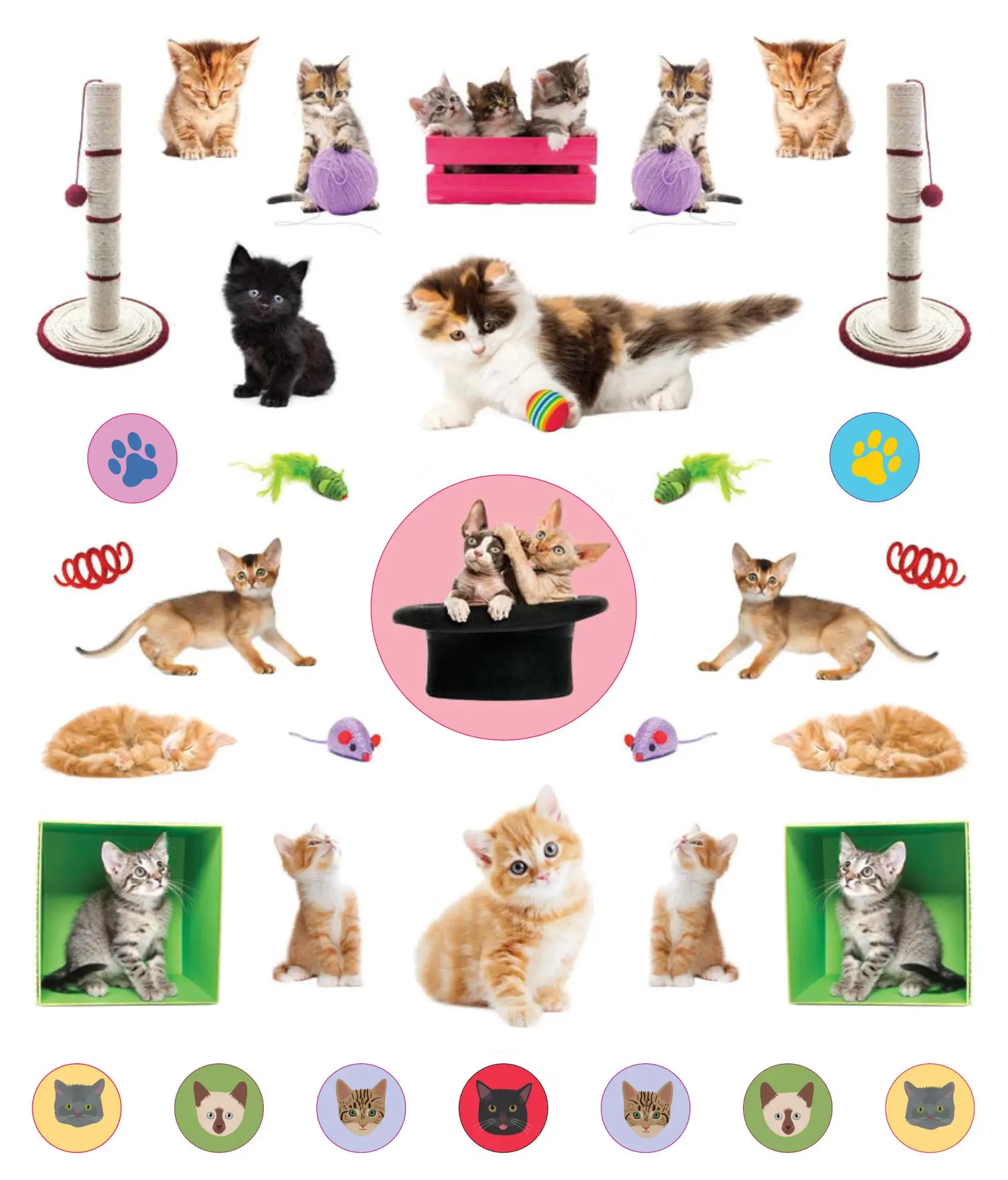 Bild: 9781523502745 | Eyelike Stickers: Kittens | 400 reusable stickers, inspired by nature