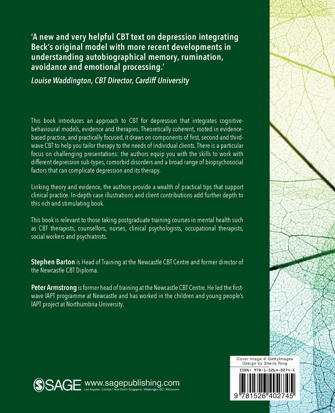 Rückseite: 9781526402745 | CBT for Depression | An Integrated Approach | Stephen Barton (u. a.)