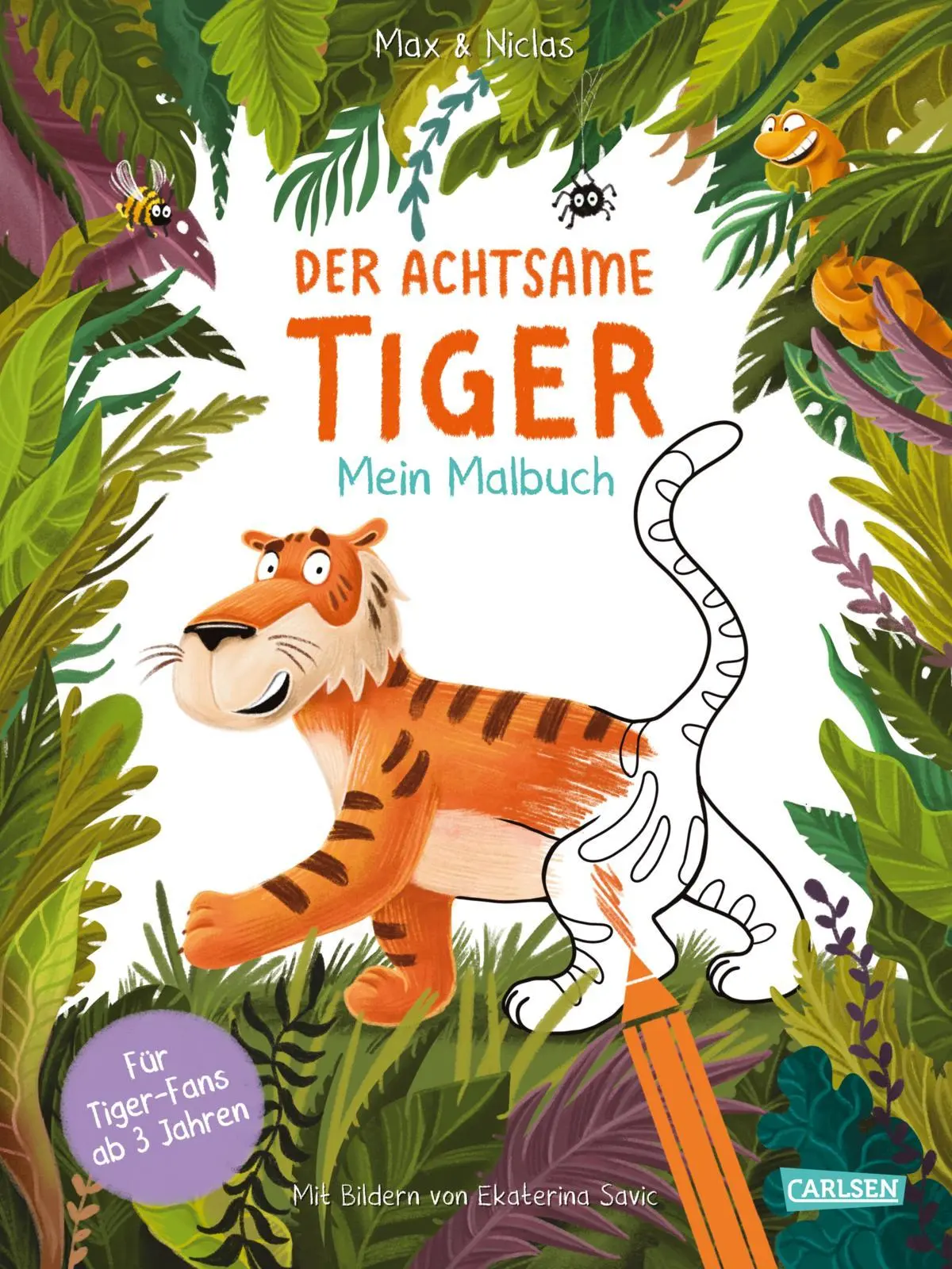 Cover: 9783551192745 | Der achtsame Tiger: Mein Malbuch | Max &amp; Niclas | Taschenbuch | 64 S.