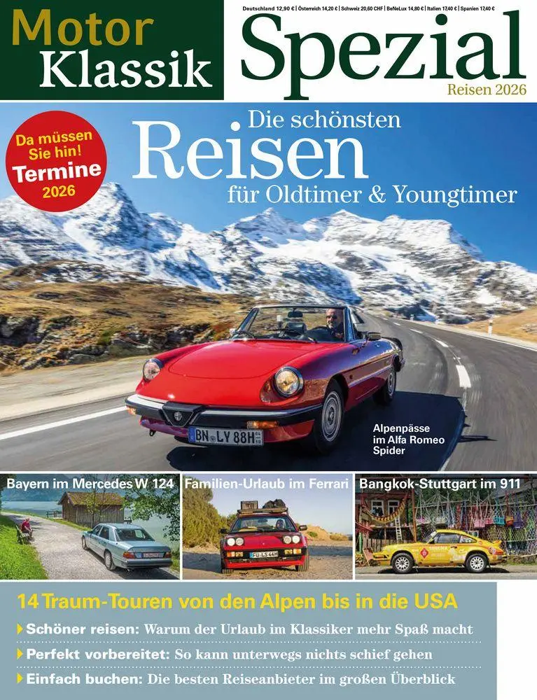 Cover: 9783613322745 | Motor Klassik Spezial Die schönsten Reisen für Oldtimer &amp; Youngtimer