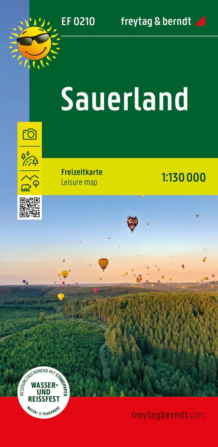 Cover: 9783707922745 | Sauerland, Freizeitkarte 1:130.000, freytag &amp; berndt | Berndt | 2024