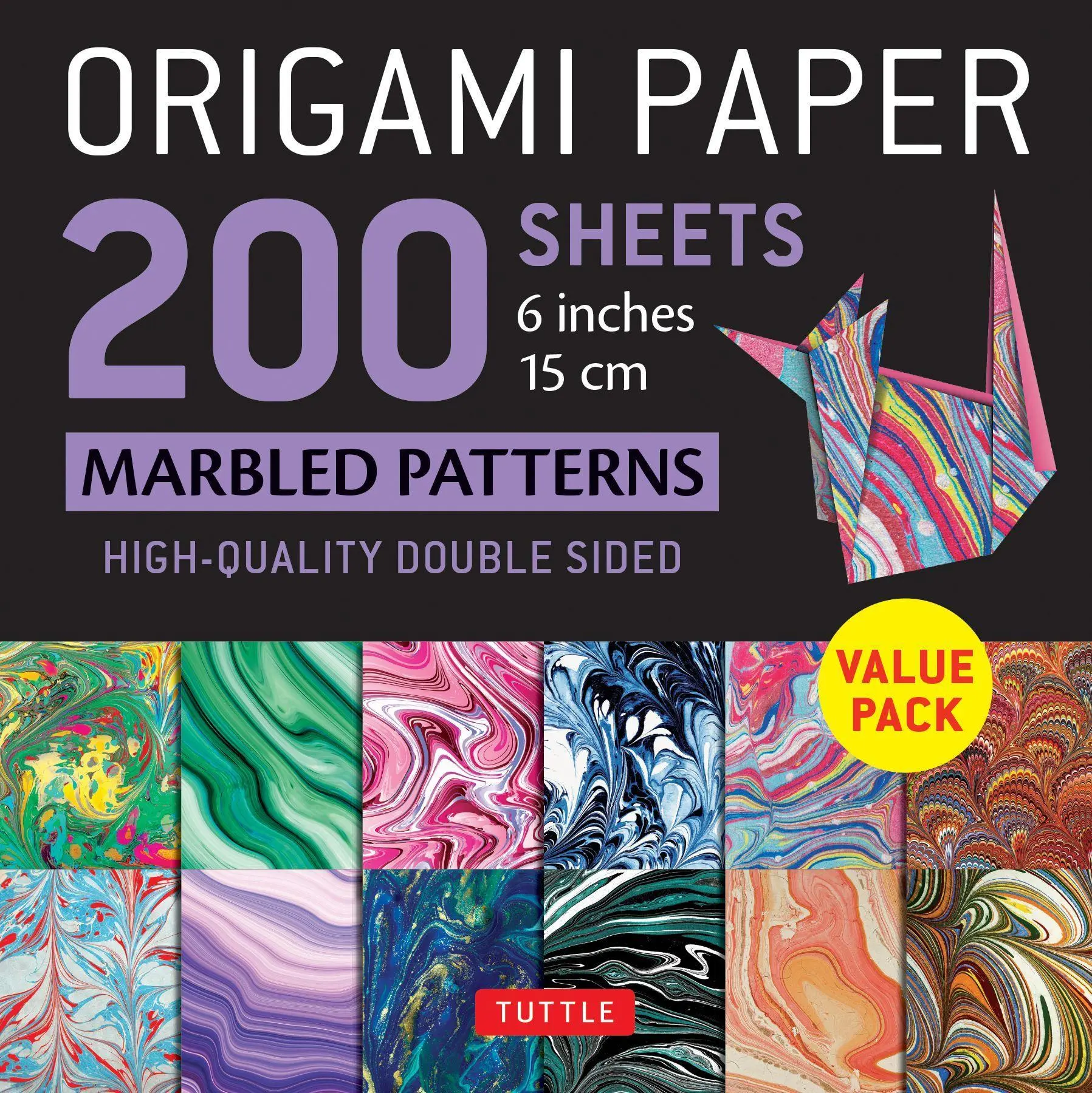 Cover: 9780804852845 | Origami Paper 200 Sheets Marbled Patterns 6 (15 CM) | Tuttle Studio