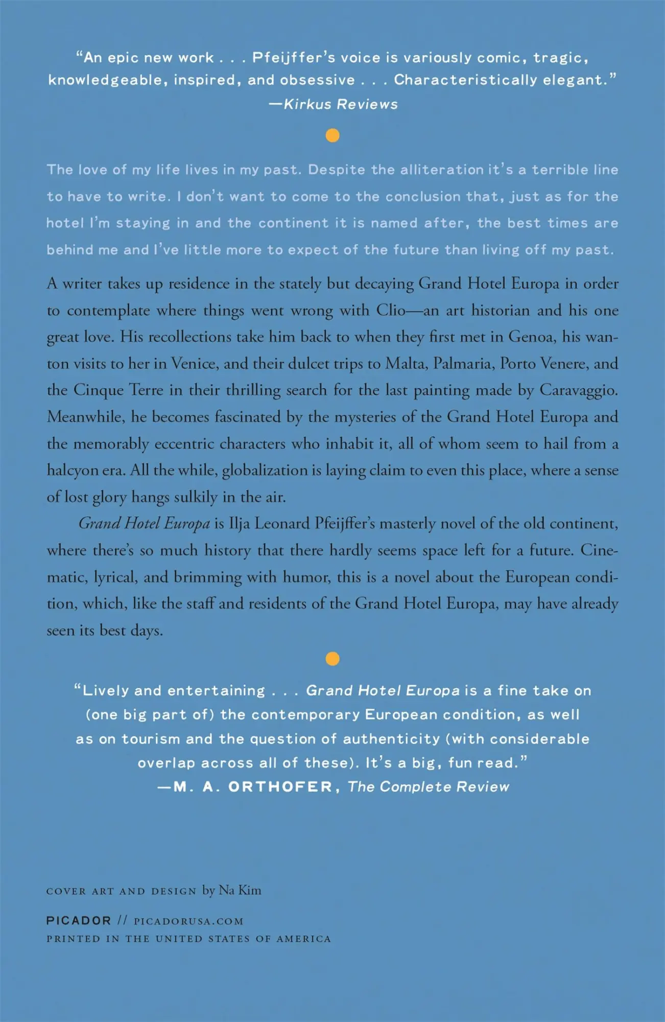 Rückseite: 9781250872845 | Grand Hotel Europa | Ilja Leonard Pfeijffer | Taschenbuch | Englisch