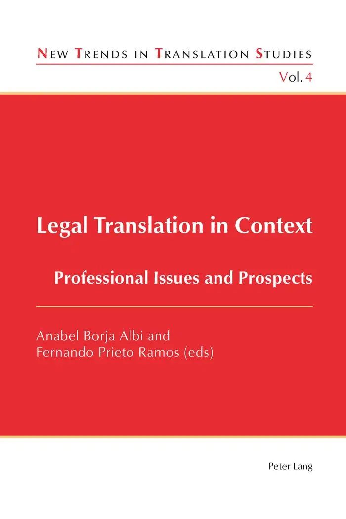 Cover: 9783034302845 | Legal Translation in Context | Professional Issues and Prospects
