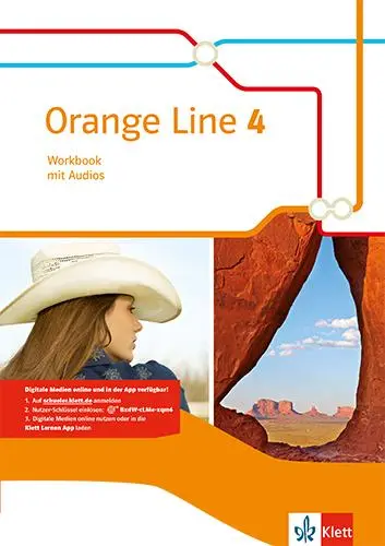 Cover: 9783125482845 | Orange Line 4.Workbook mit Audios Klasse 8 | Frank Haß | Bundle | 2017