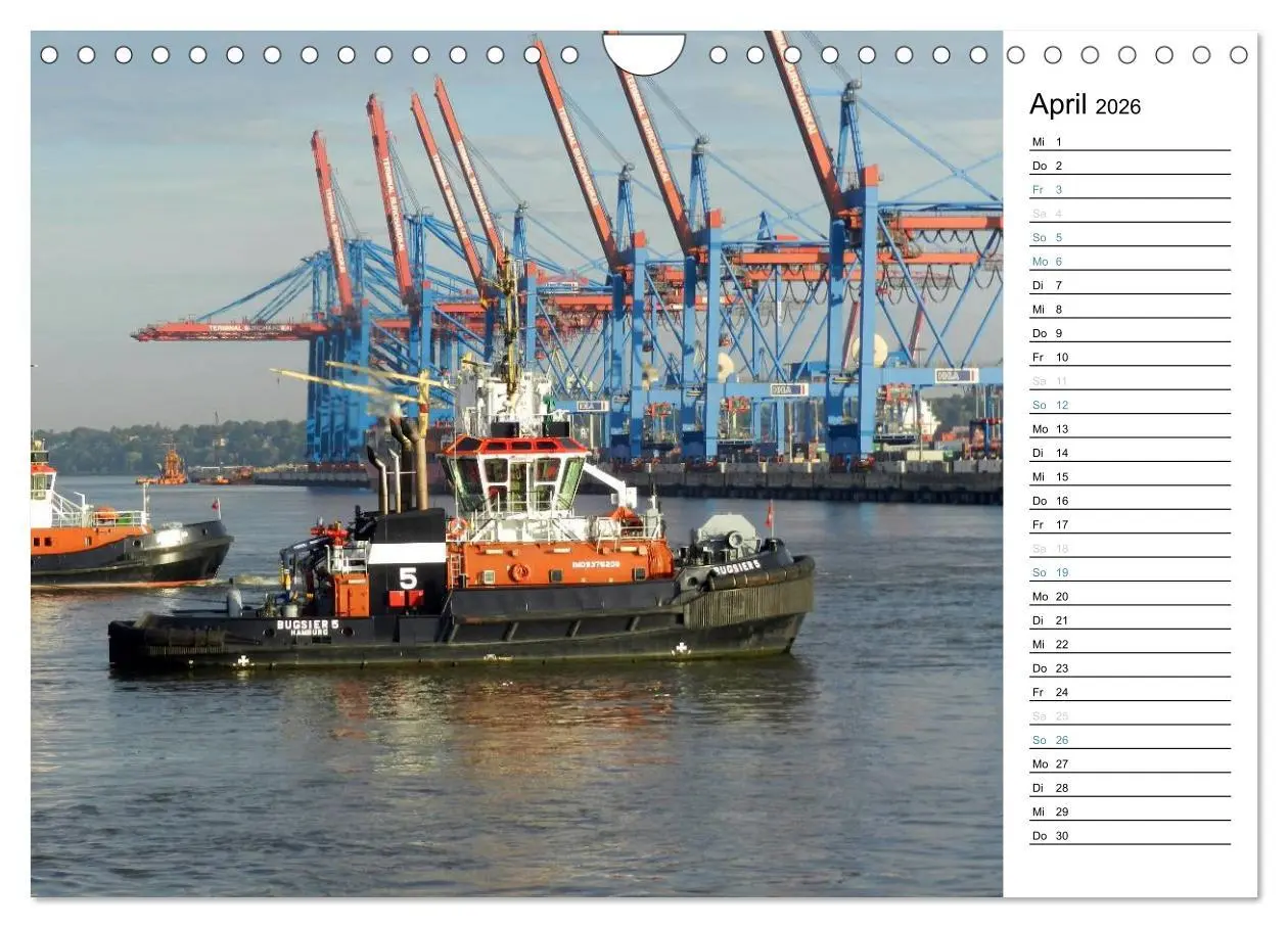Bild: 9783516152845 | Hafen Hamburg (Wandkalender 2026 DIN A4 quer), CALVENDO Monatskalender