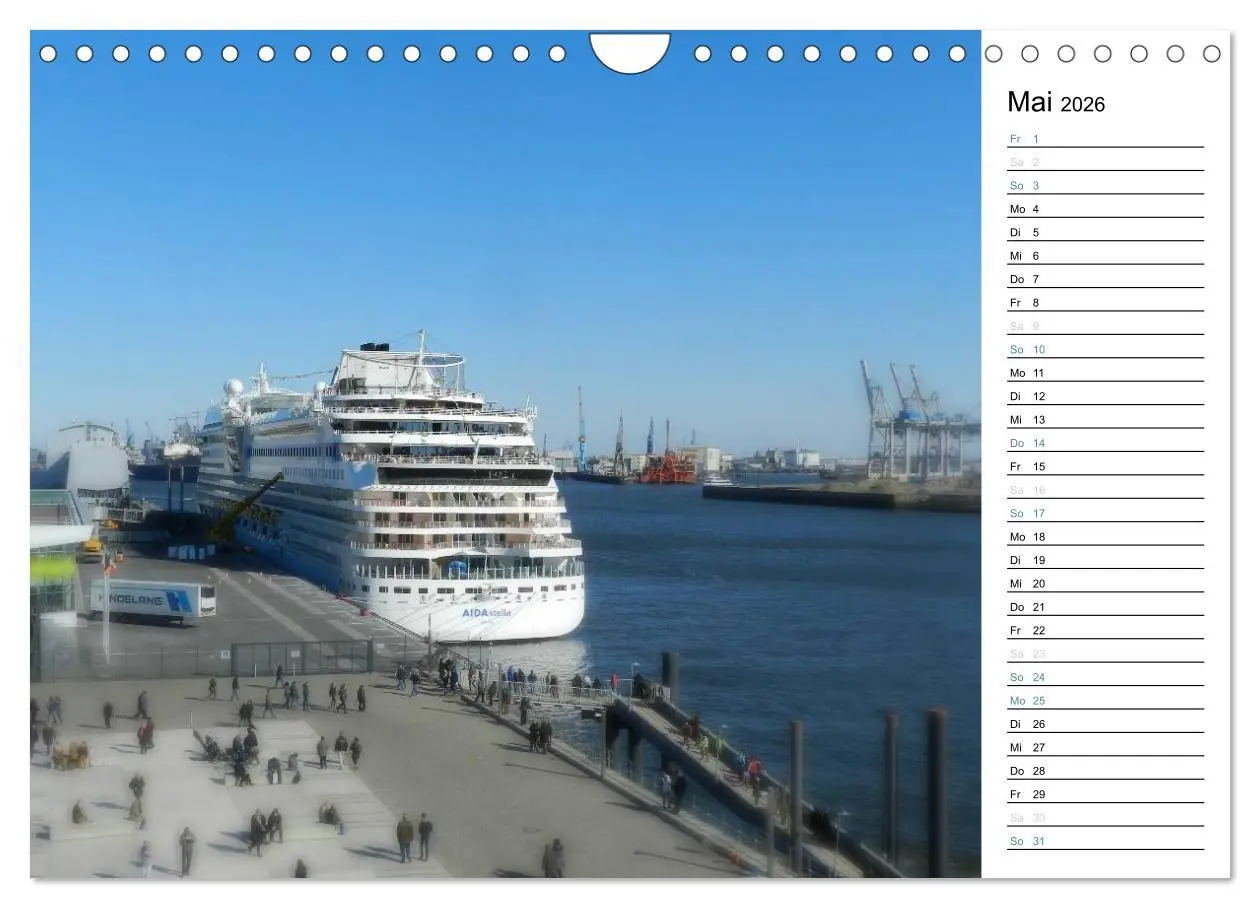 Bild: 9783516152845 | Hafen Hamburg (Wandkalender 2026 DIN A4 quer), CALVENDO Monatskalender