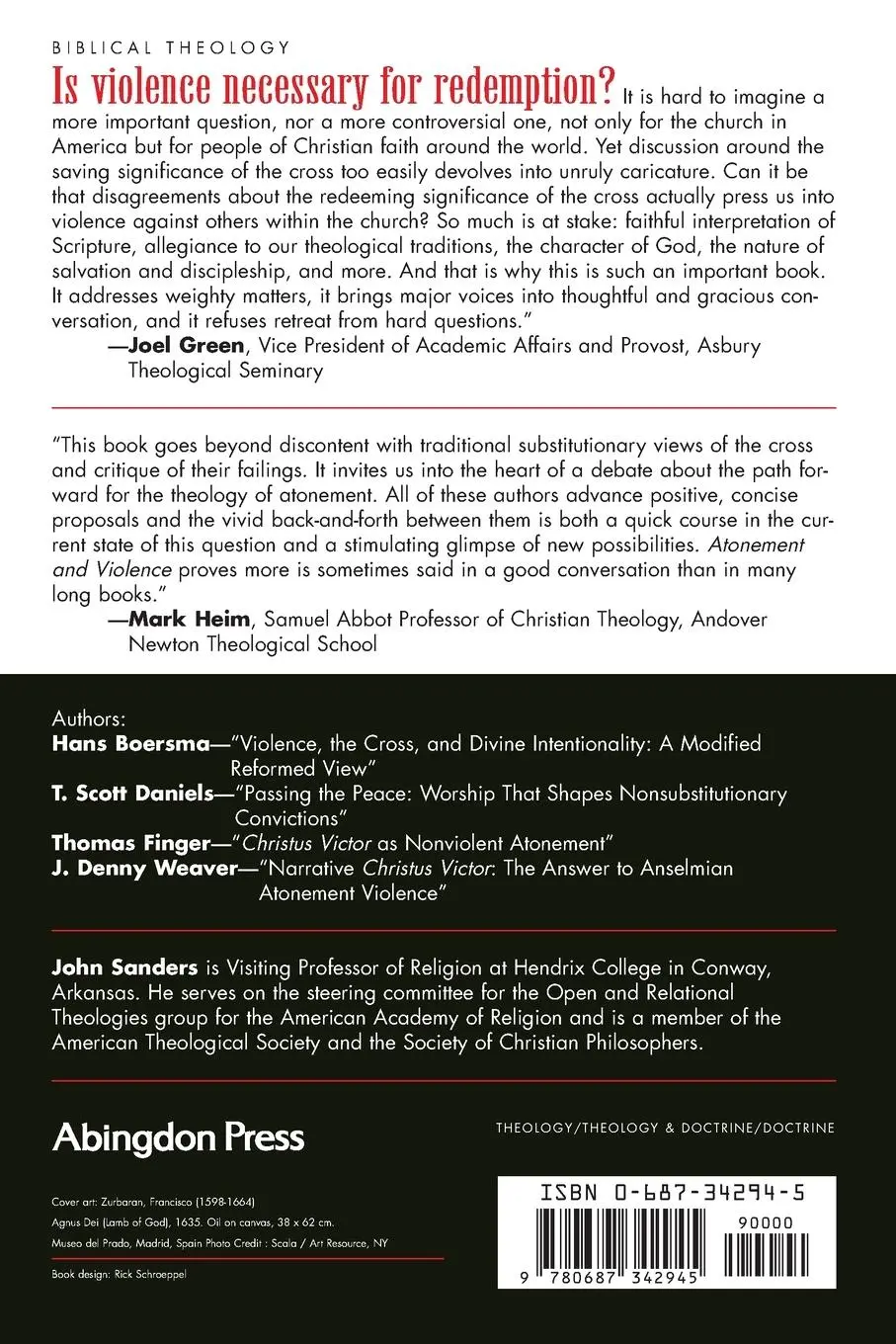 Rückseite: 9780687342945 | Atonement and Violence | A Theological Conversation | John Sanders