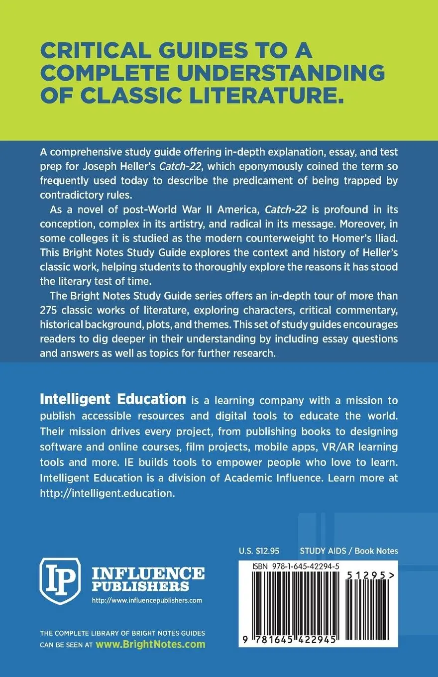 Rückseite: 9781645422945 | Study Guide to Catch-22 by Joseph Heller | Taschenbuch | Englisch