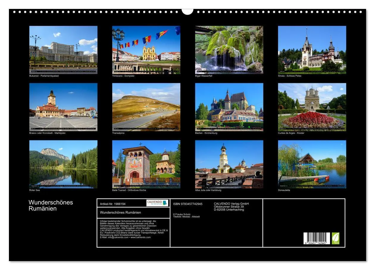 Bild: 9783457742945 | Wunderschönes Rumänien (Wandkalender 2026 DIN A2 quer), CALVENDO...