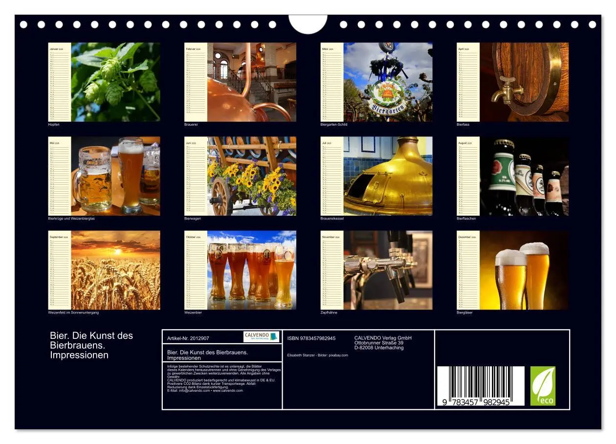 Bild: 9783457982945 | Bier. Die Kunst des Bierbrauens. Impressionen (Wandkalender 2026...