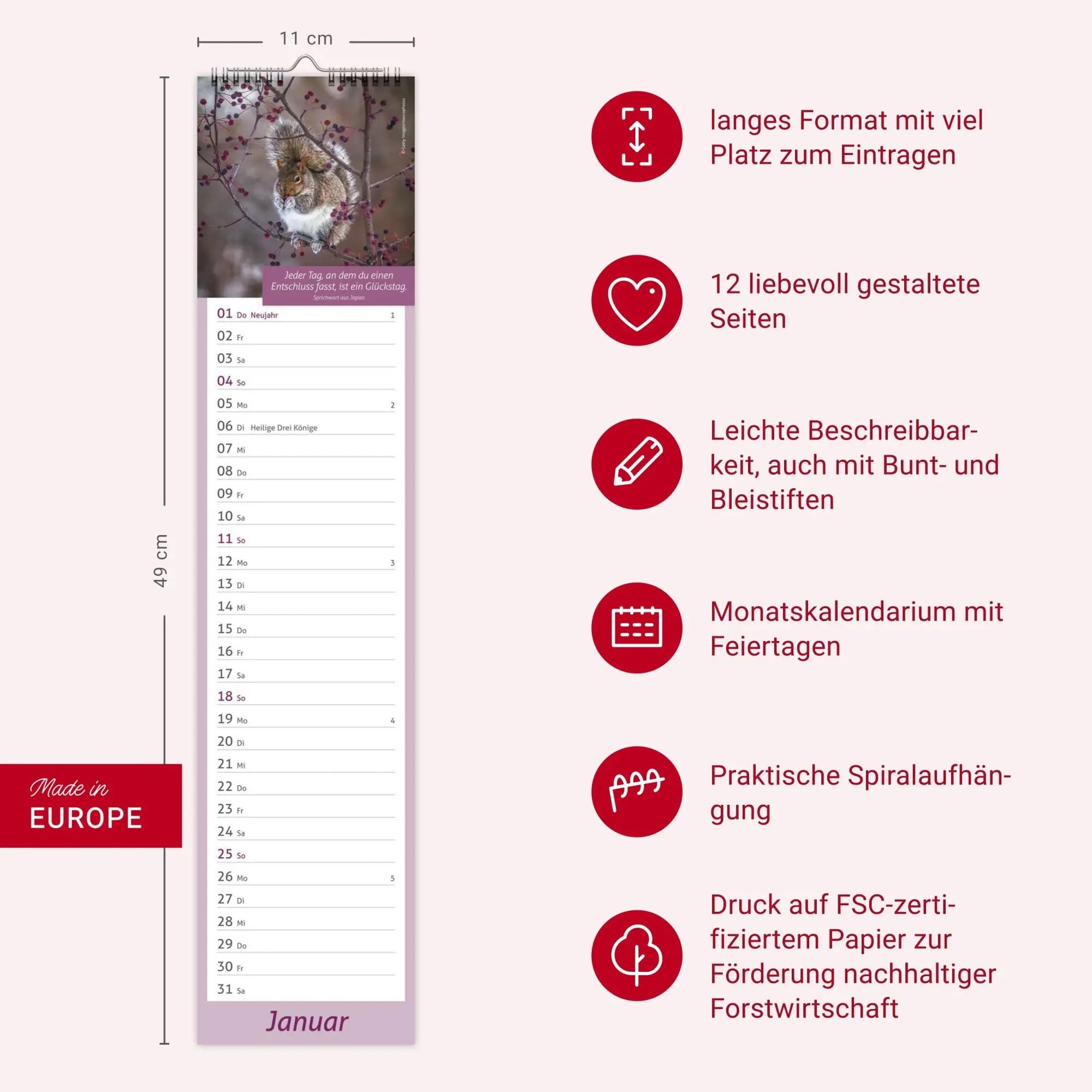 Bild: 9783756412945 | times&amp;more Tage voller Glück Langplaner 2026 | Heye | Kalender | 13 S.