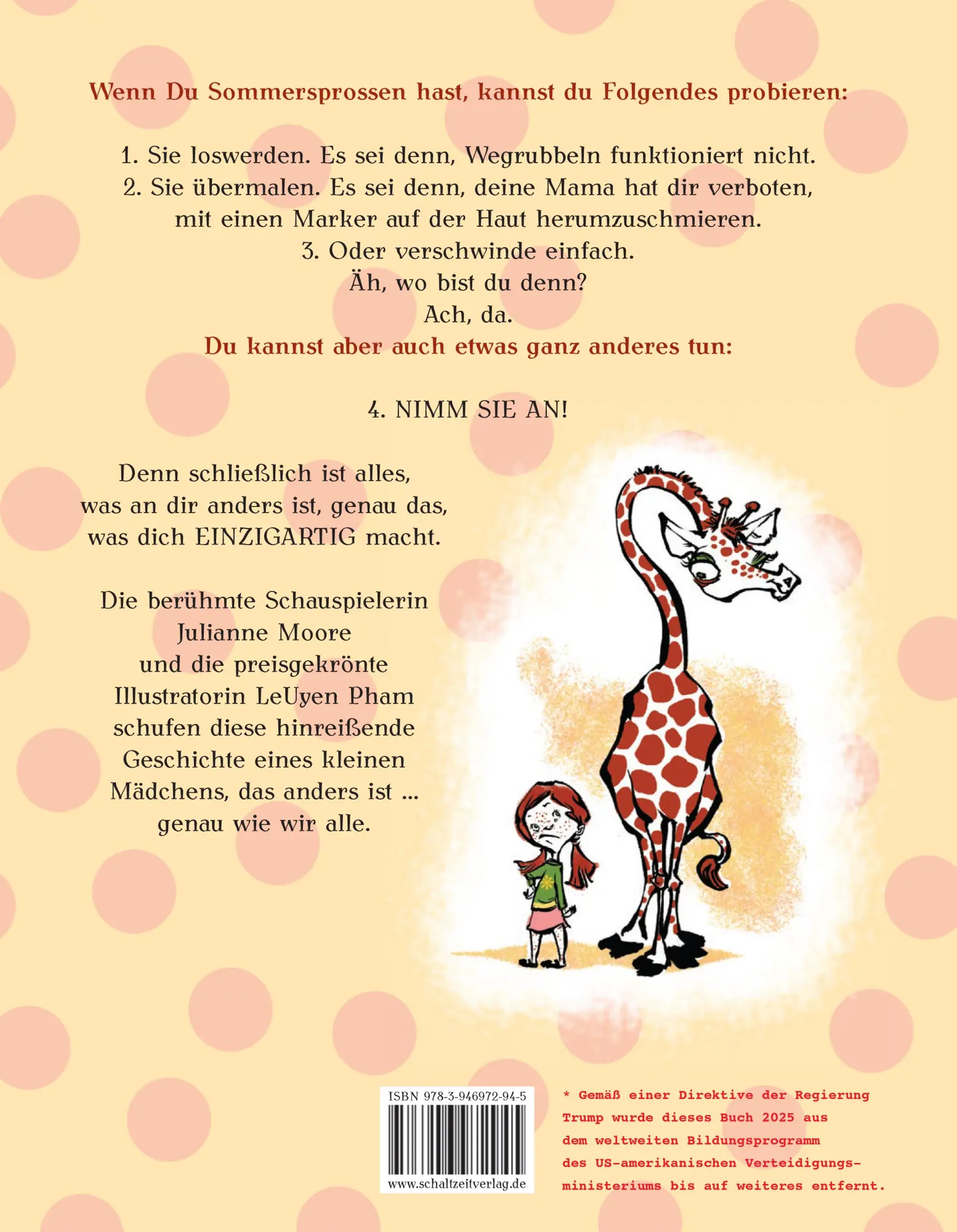 Rückseite: 9783946972945 | Streuselnase Erdbeerkopf | Julianne Moore | Taschenbuch | 40 S. | 2025