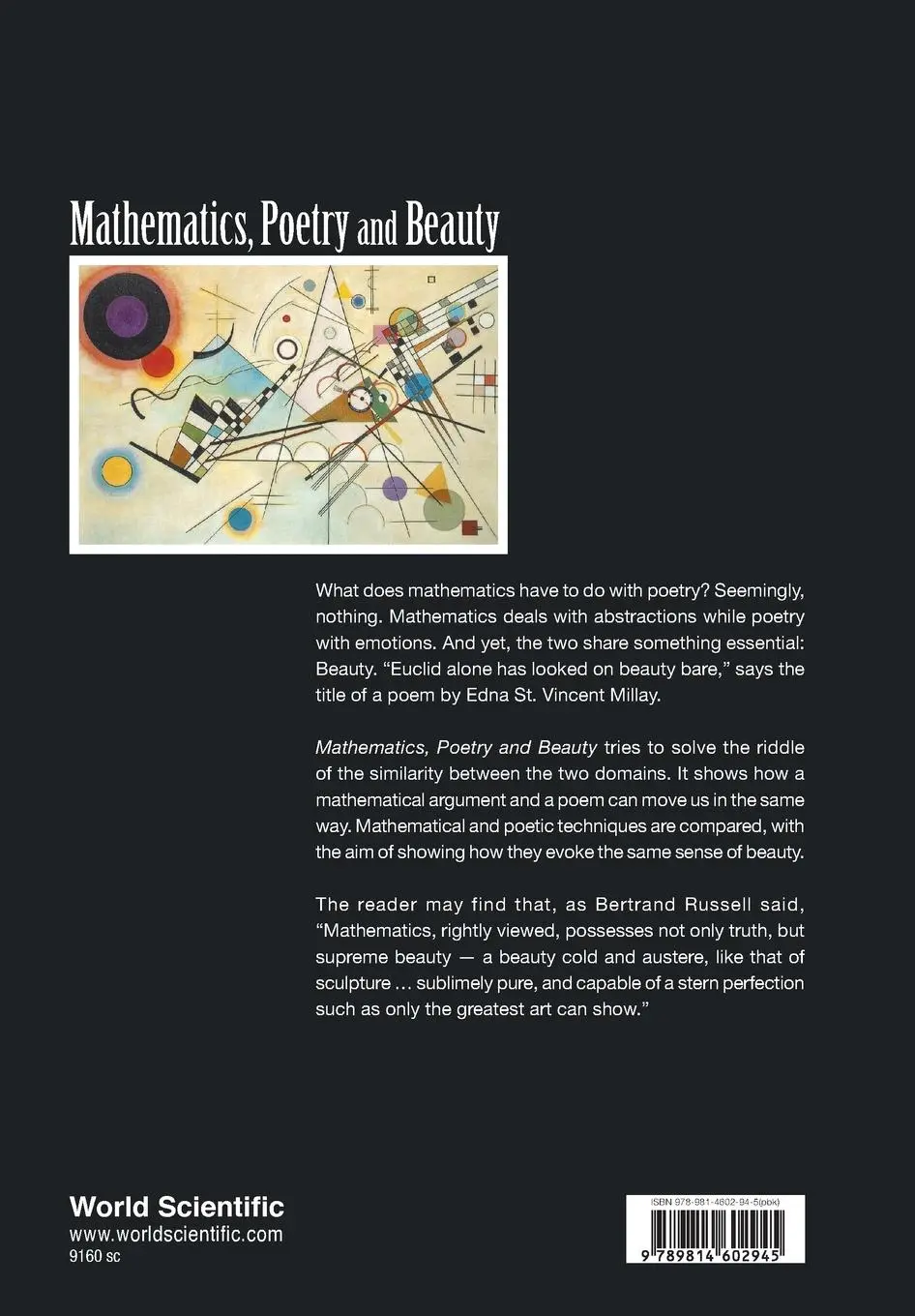 Rückseite: 9789814602945 | MATHEMATICS, POETRY AND BEAUTY | Aharoni Ron | Taschenbuch | Englisch