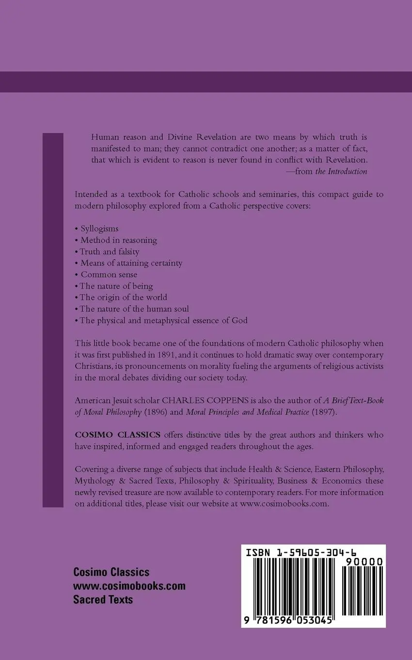 Rückseite: 9781596053045 | A Brief Text-Book of Logic and Mental Philosophy | Coppens (u. a.)