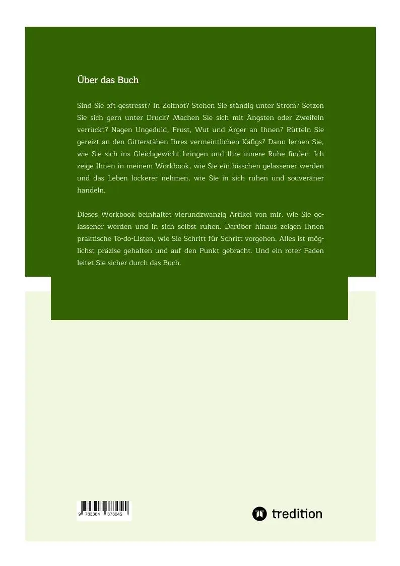 Rückseite: 9783384373045 | Workbook: So finden Sie Ihre innere Ruhe | Heike Thormann | Buch