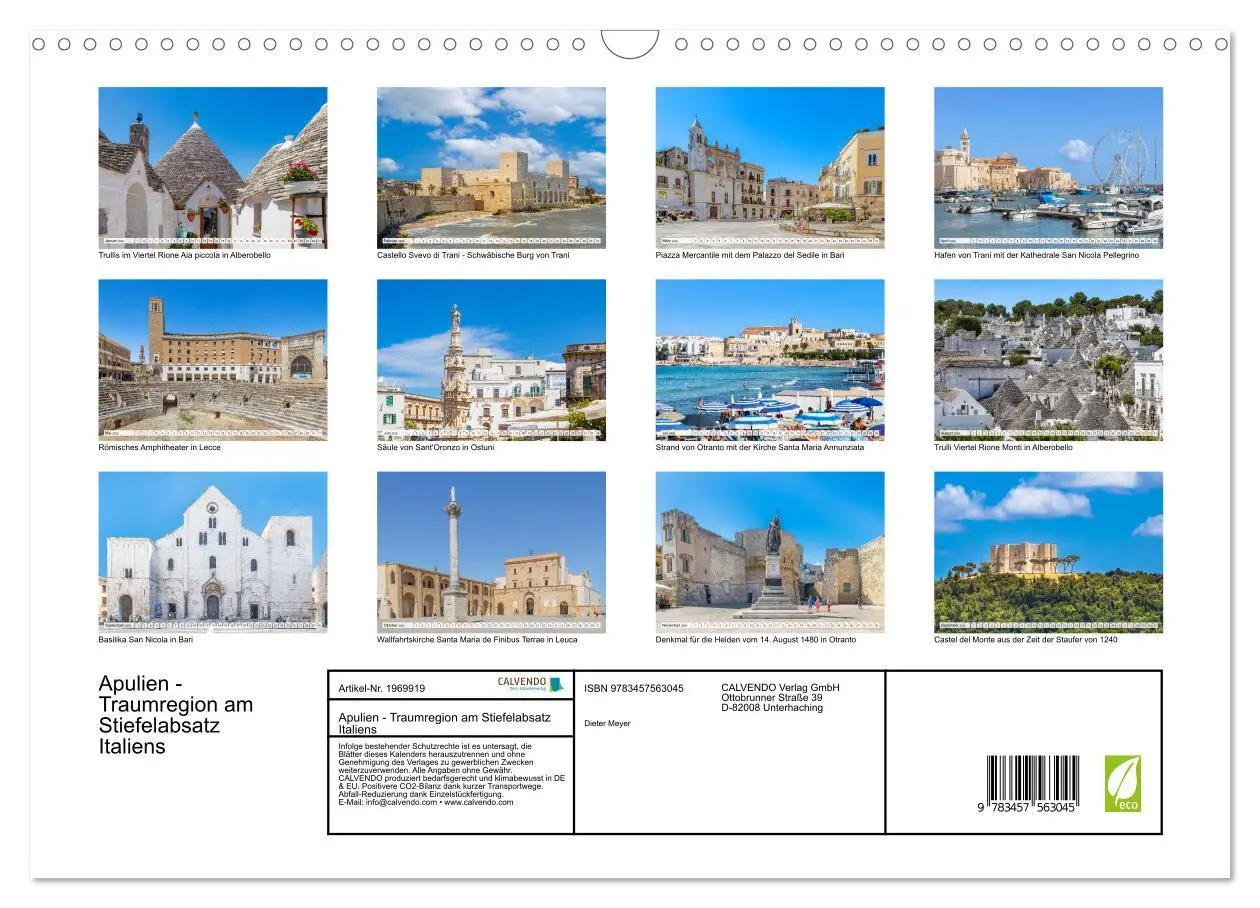 Bild: 9783457563045 | Apulien - Traumregion am Stiefelabsatz Italiens (Wandkalender 2026...