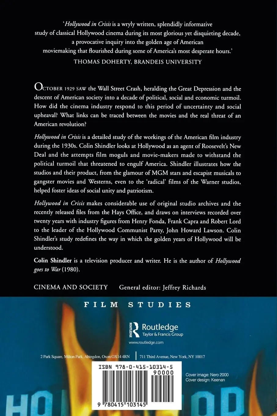 Rückseite: 9780415103145 | Hollywood in Crisis | Cinema and American Society 1929-1939 | Buch
