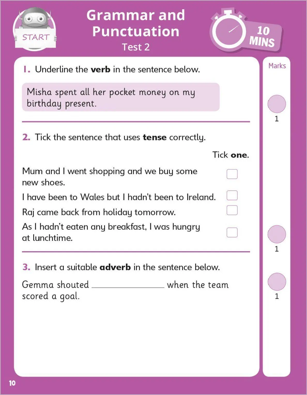 Bild: 9781407183145 | Grammar, Reading &amp; Maths 10-Minute Tests Ages 7-8 | Clare (u. a.)