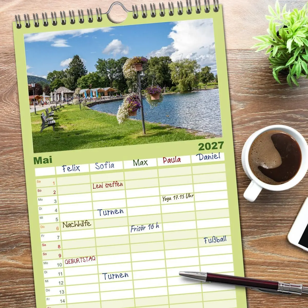 Bild: 9783594313145 | Familienplaner 2027 - Magischer Tegernsee mit 5 Spalten...