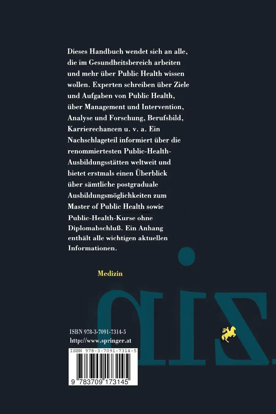 Rückseite: 9783709173145 | Das Handbuch Public Health | Gerhard Polak | Taschenbuch | xix | 2012