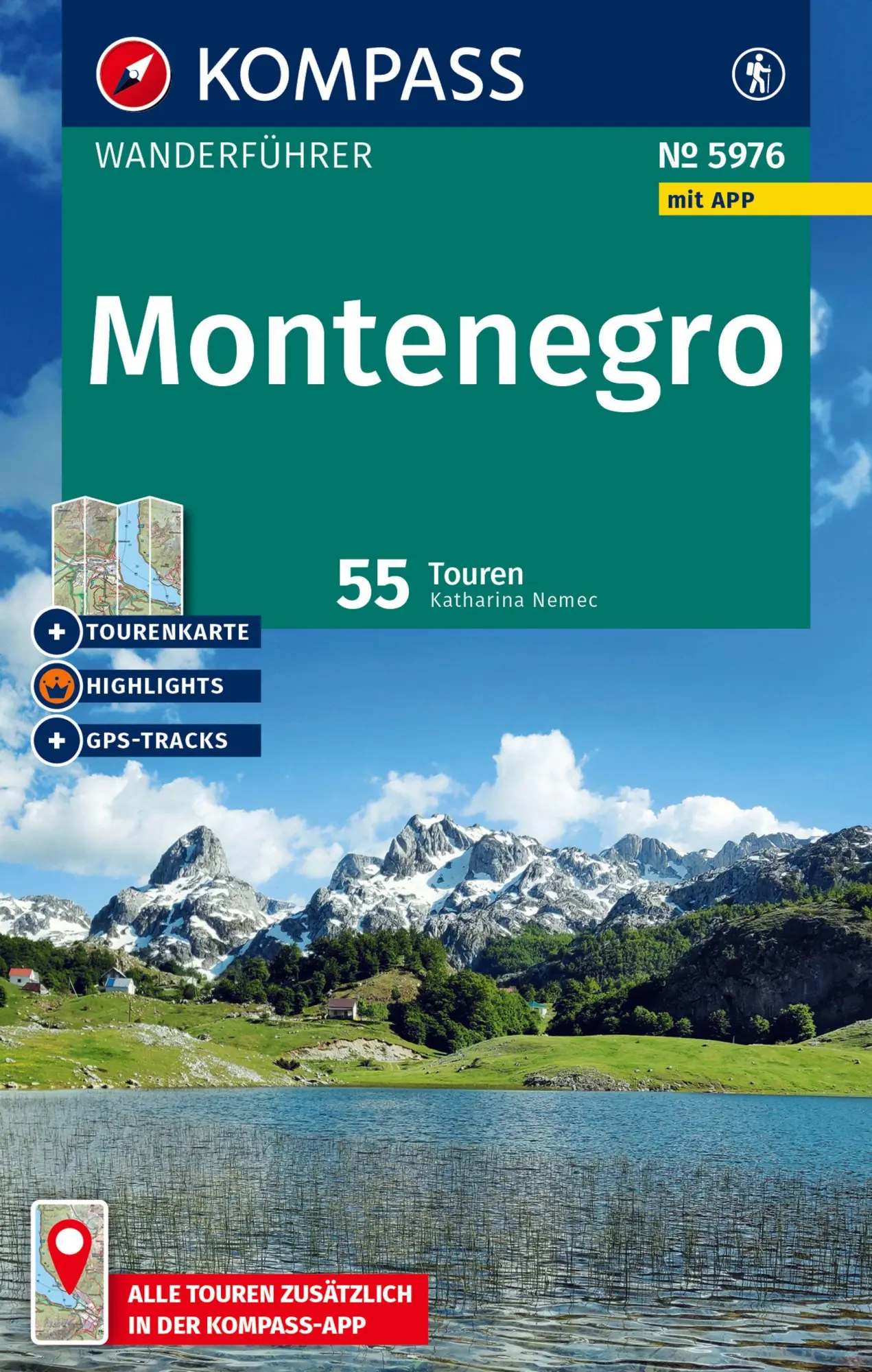 Cover: 9783991543145 | KOMPASS Wanderführer Montenegro, 55 Touren mit Extra-Tourenkarte
