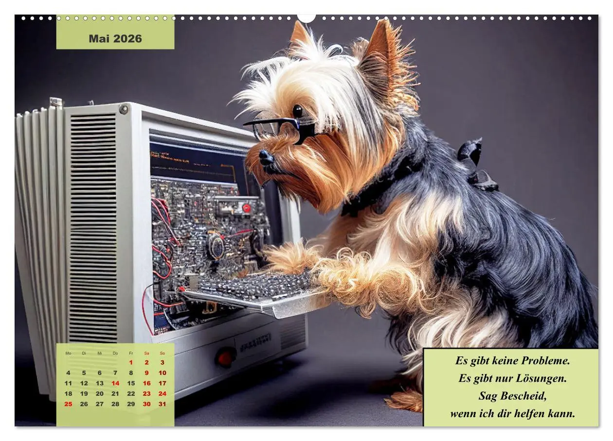 Bild: 9783457543245 | Der humoristische Yorkshire Terrier Kalender (Wandkalender 2026 DIN...