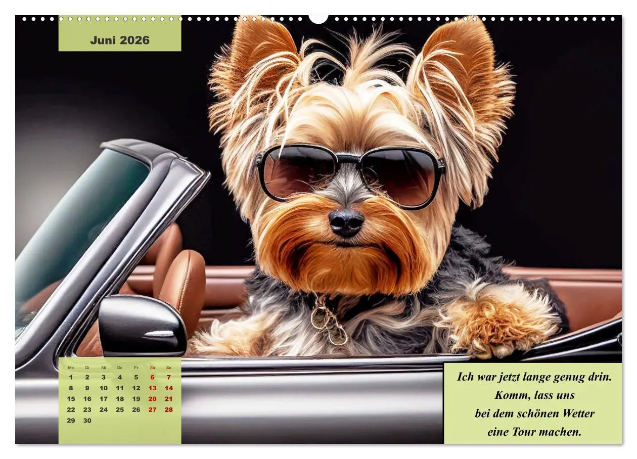 Bild: 9783457543245 | Der humoristische Yorkshire Terrier Kalender (Wandkalender 2026 DIN...