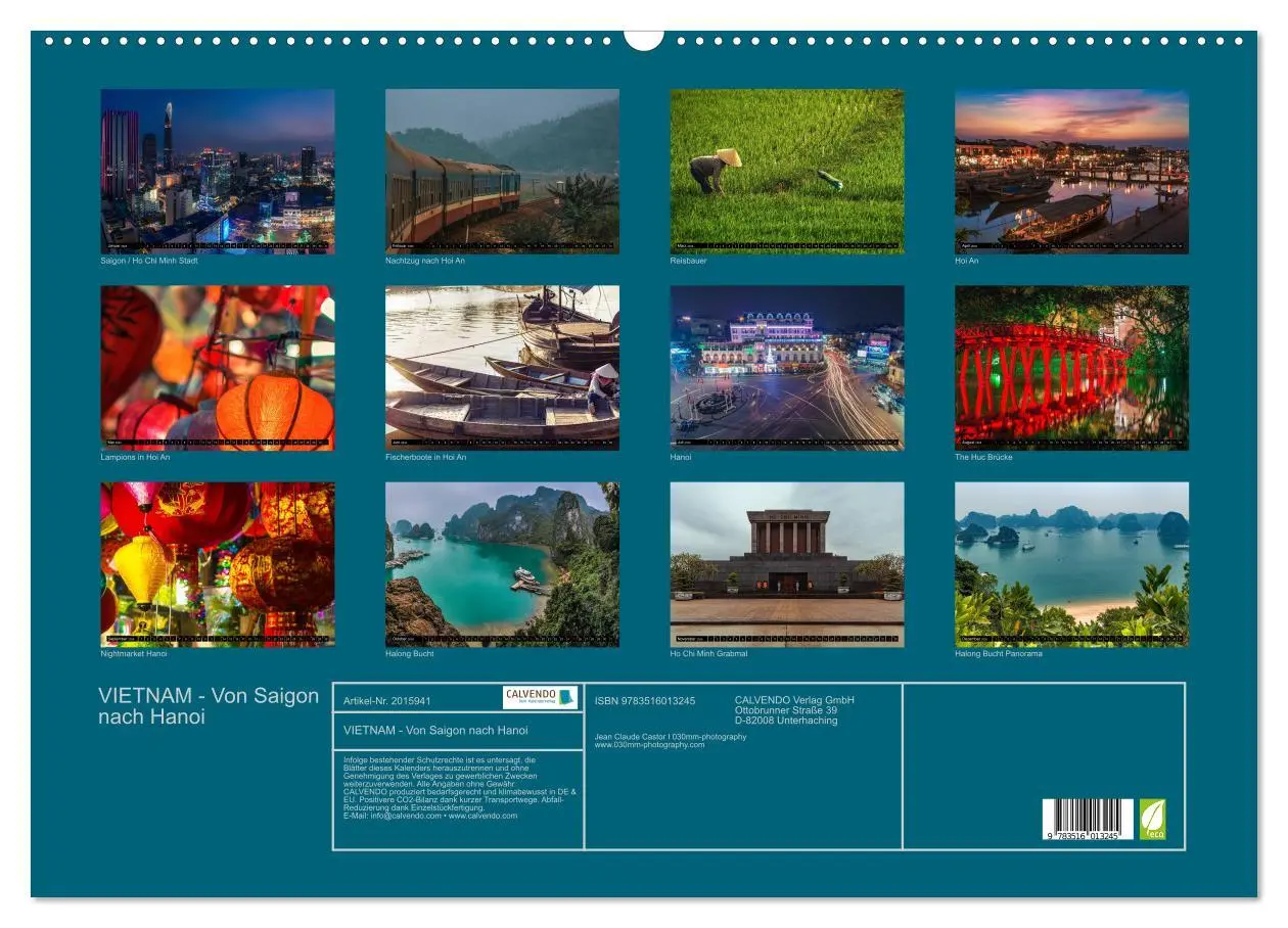 Bild: 9783516013245 | VIETNAM - Von Saigon nach Hanoi (Wandkalender 2026 DIN A2 quer),...
