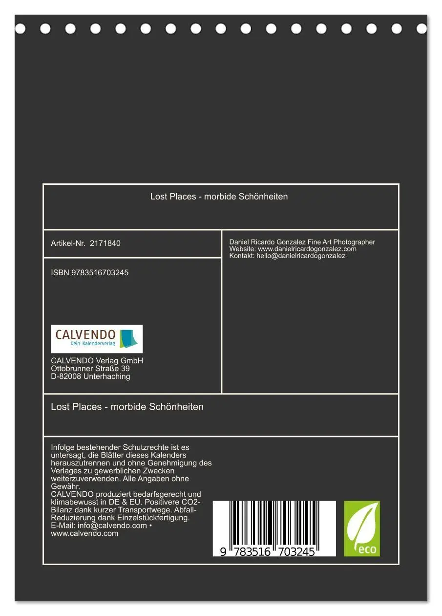 Bild: 9783516703245 | Lost Places - morbide Schönheiten (Tischkalender 2026 DIN A5 hoch),...