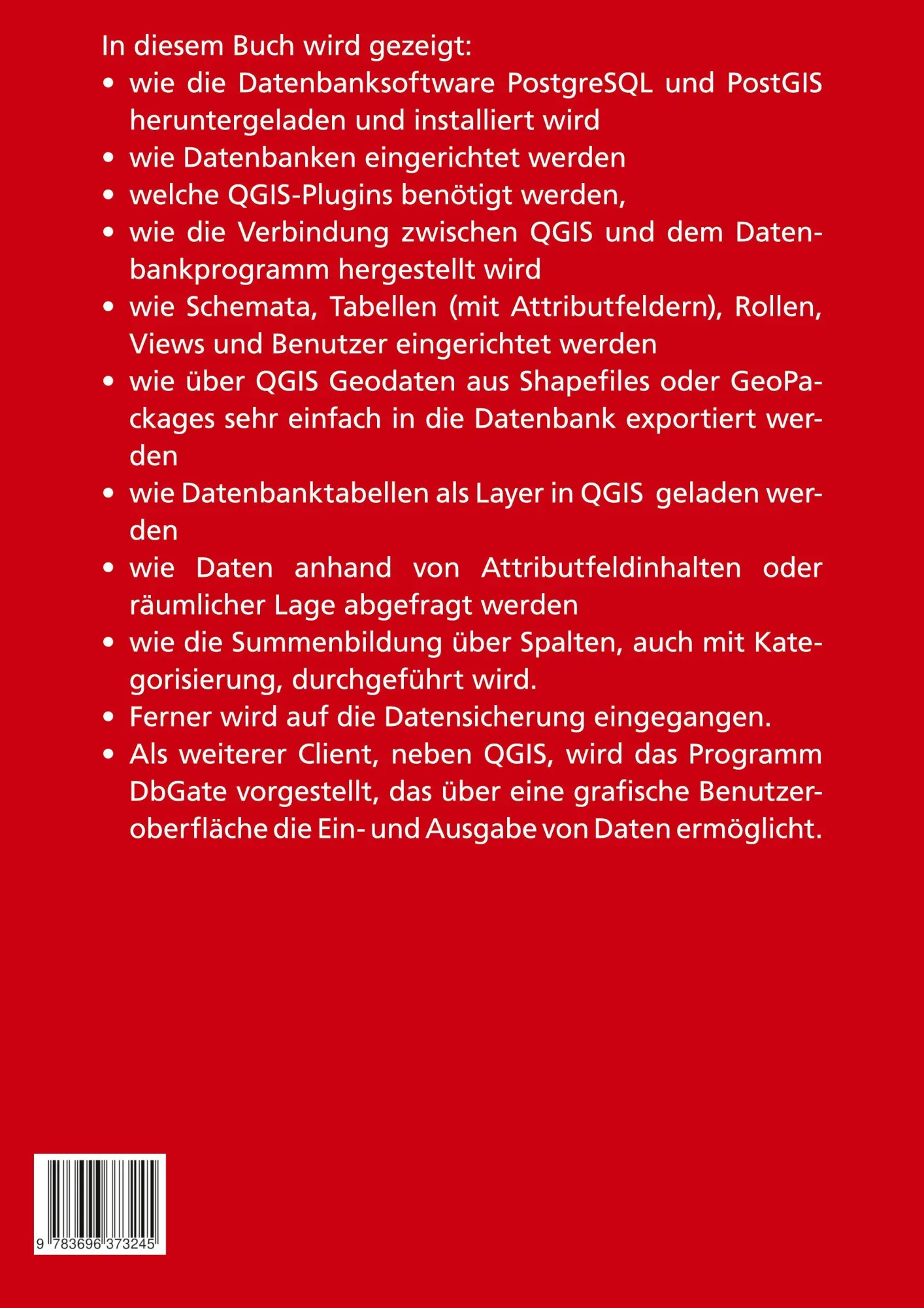 Rückseite: 9783696373245 | QGIS-Praxisbuch 6: QGIS mit Datenbanken über PostGIS verbinden | Buch